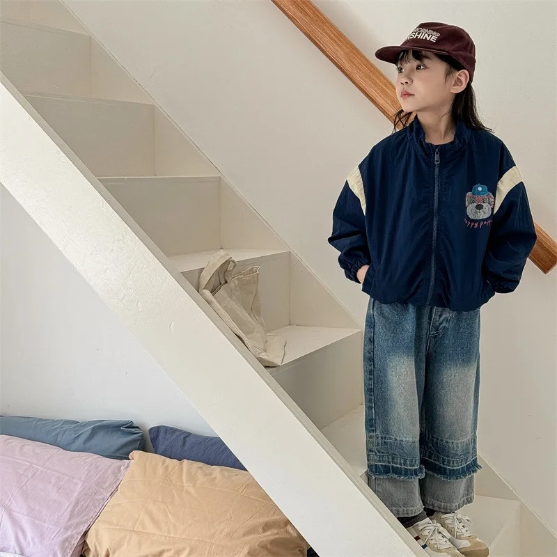 

Детские куртки на молнии для девочек и мальчиков, модные пальто с героями мультфильмов в корейском стиле для малышей, От 1 до 7 лет, детский кардиган с длинными рукавами, верхняя одежда