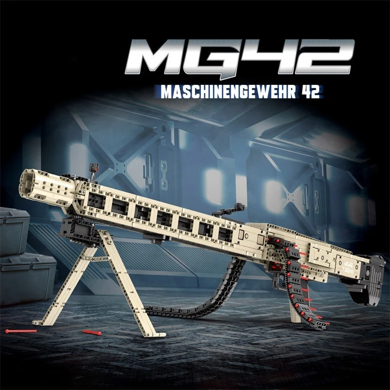 

MG-42 Machine Gun Model 1886pcs MOC Military Wapon Electric Building Blocks Bricks Assembling Toys for Children Birthday Gift