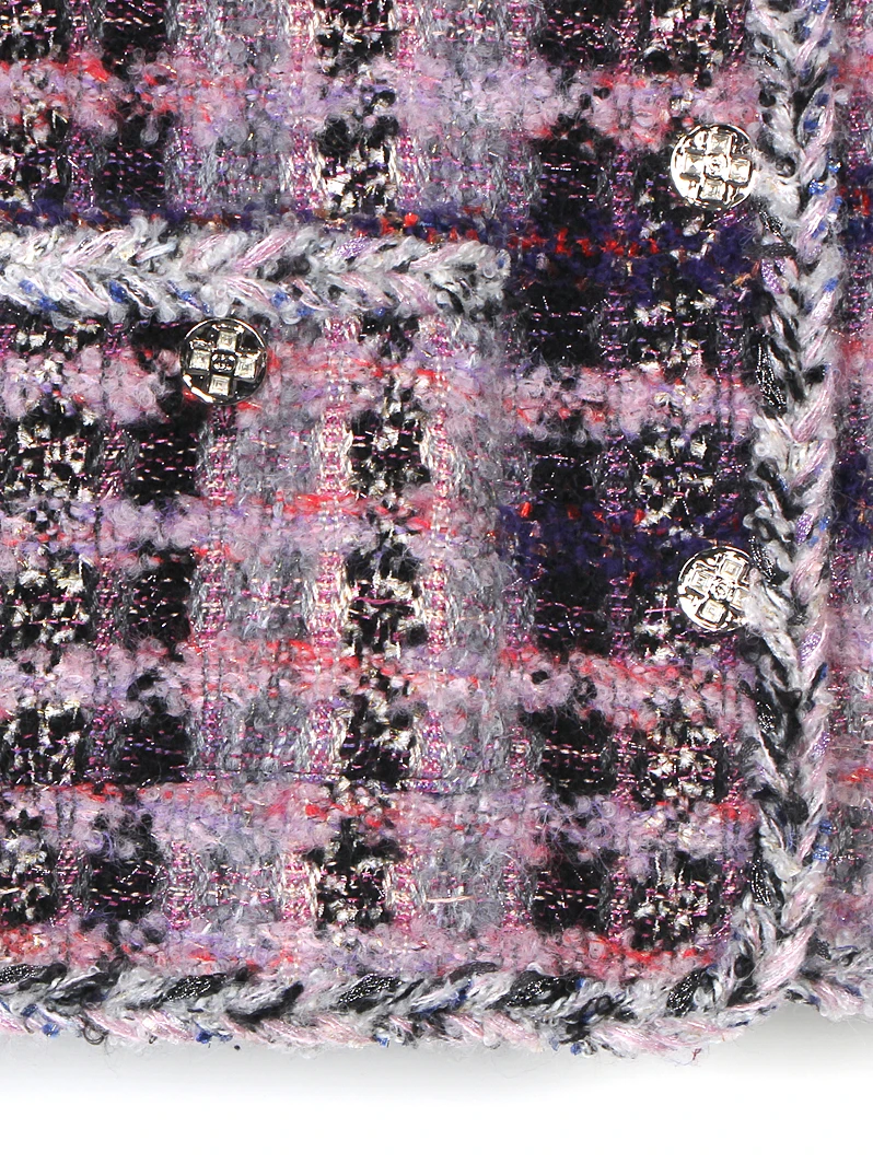 パープルミストウールジャケット,ミドル丈,エレガント,快適,不規則なデザイン,ミックス,ハイエンド,2020