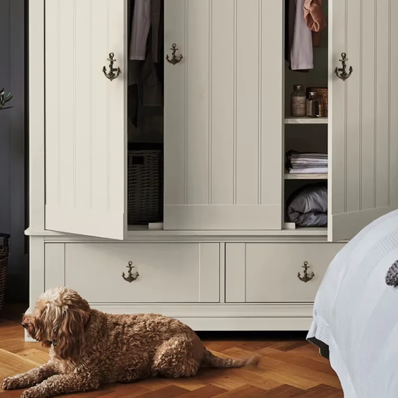 2Pcs Retro ship anchor single-hole drawer handle, with installation screws, suitable for wardrobe and cabinet drawers