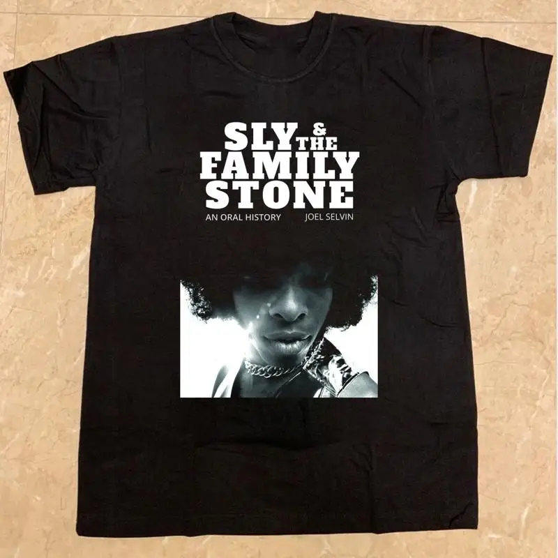 

Черная хлопковая футболка Vtg Sly Stone The Family S 5XL для фанатов Dm