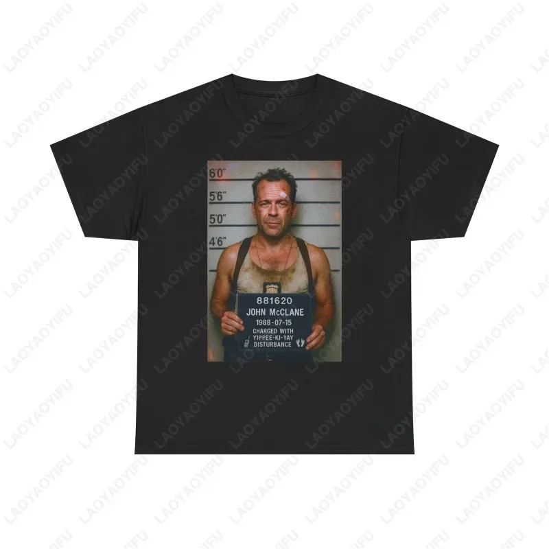 Die Hard Funny Christmas Movie TShirt Unisex Men Women Adult Cotton Tees Hipster Street Fashion Male Portrait Graphic Print Tops