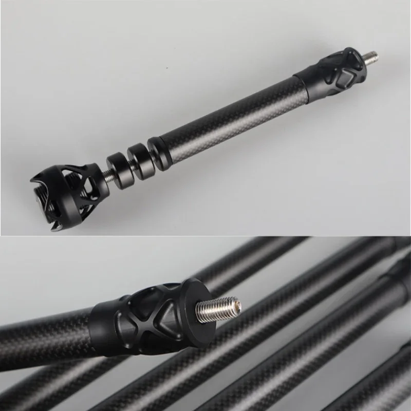 6 "8" 10 "12" مجمع القوس 3K ألياف الكربون شريط التوازن الرماية استقرار امتصاص الصدمات المثبط الصيد اطلاق النار الملحقات #2