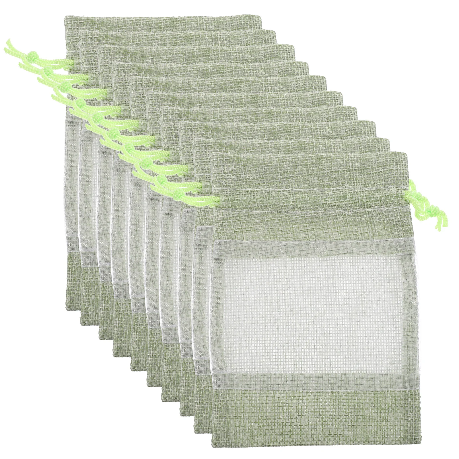 

10 Pcs Jewelry Organizer Bags Drawstring Storage Pouch Zipper Self-closing Accessories and Pockets