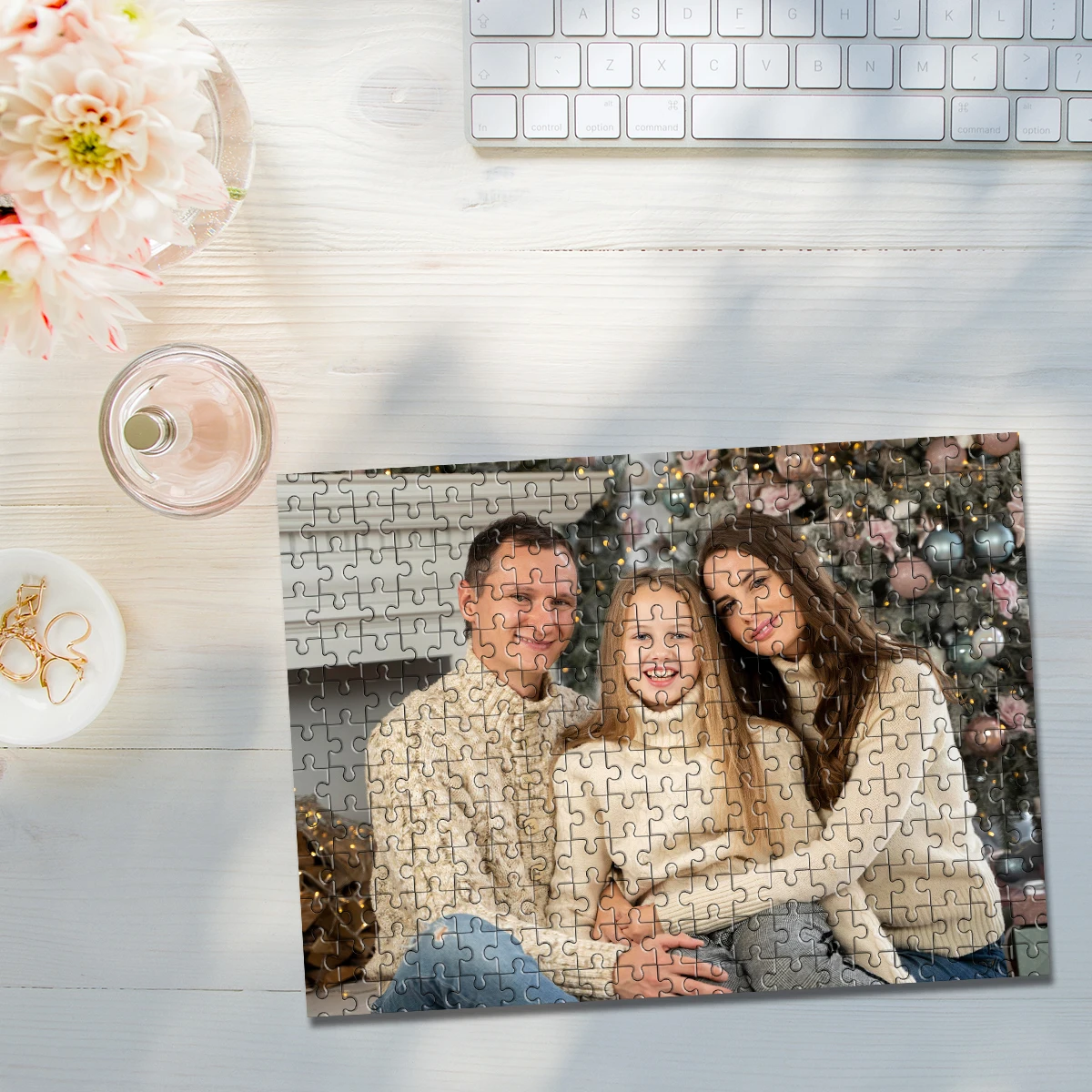 35/300/500/1000 Stück personalisiertes, individuelles Fotopuzzle, Familienfoto für Ihn, Sie, Familie, Freunde, Kinder, für Geburtstage, für Hochzeiten
