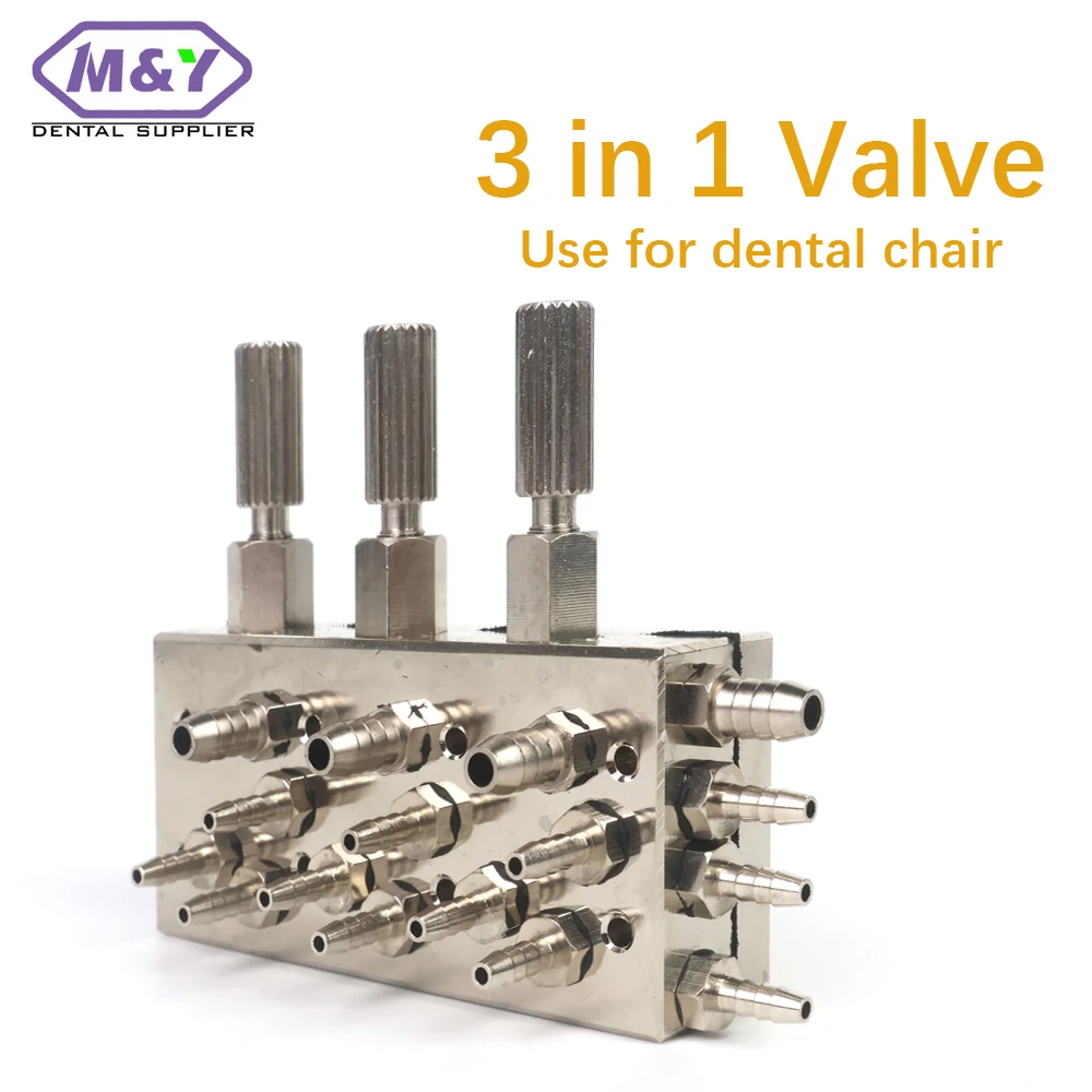 High Quality Dental Unit Valve 3 in 1 Dental Valve Control Dental Chair Air / Water Diaphragm Membrane