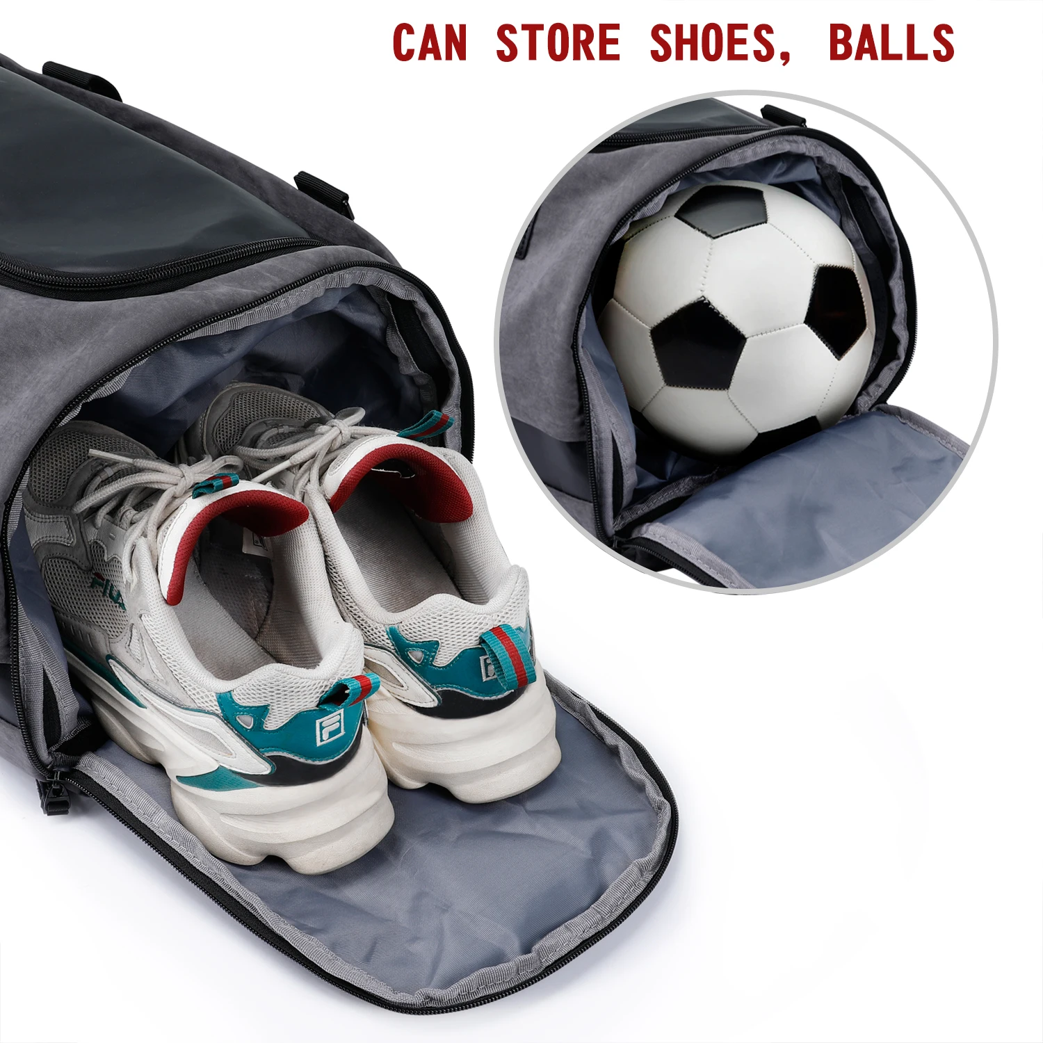 حقيبة رايلي جوي الرياضية بكتف واحد وحقيبة اللياقة البدنية الرياضية وحقيبة كرة القدم ذات سعة كبيرة وحقيبة يد عبر الجسم