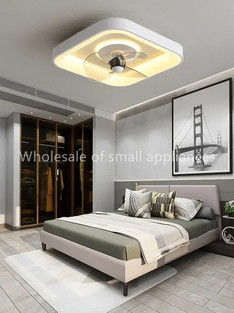 bedroom fan lamp minimalist round modern dining room integrated ceiling lamp electric fan 220V