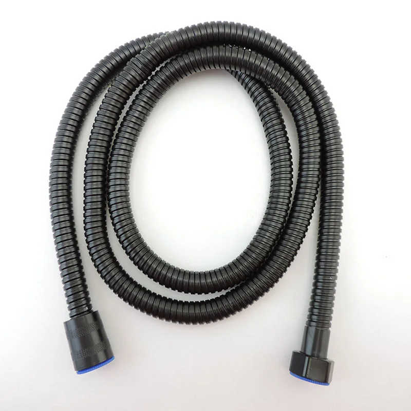 1.5M 2M Black Stainless Shower Head Hose Bathroom Soft Water connector Hose Handheld Pipe Fittings Replacement G1/2 20mm K5