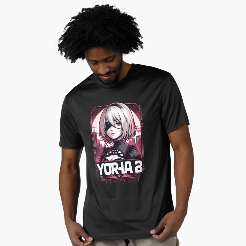 

Nier Automata 2B YoRHa Anime Gift t shirt Kawaii Waifu graphic tee 0322 Cyber Punk Y2K Clothes 100% cotton Large size Tops S-6XL