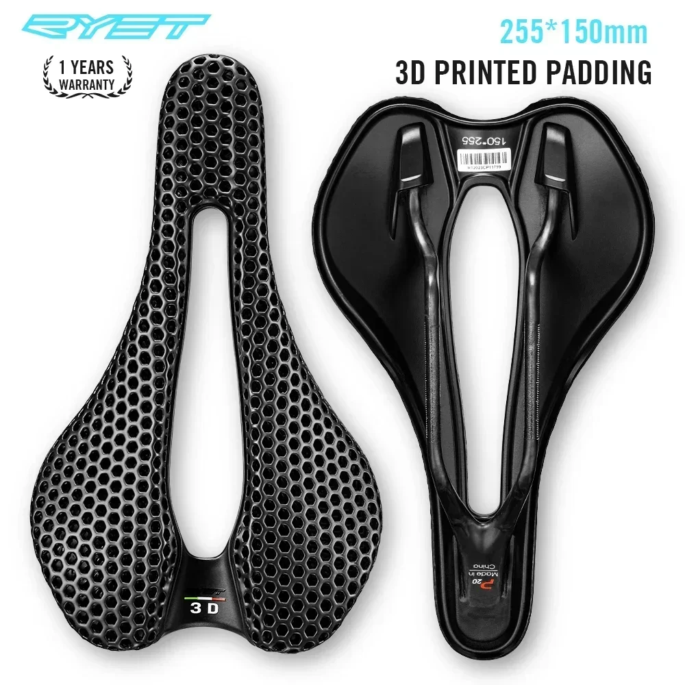 AliExpress RYET 3D Printed Carbon Saddle 145mm Lightweight Road MTB Racing Bike Seat with EVA Padding For Cycling Comfort