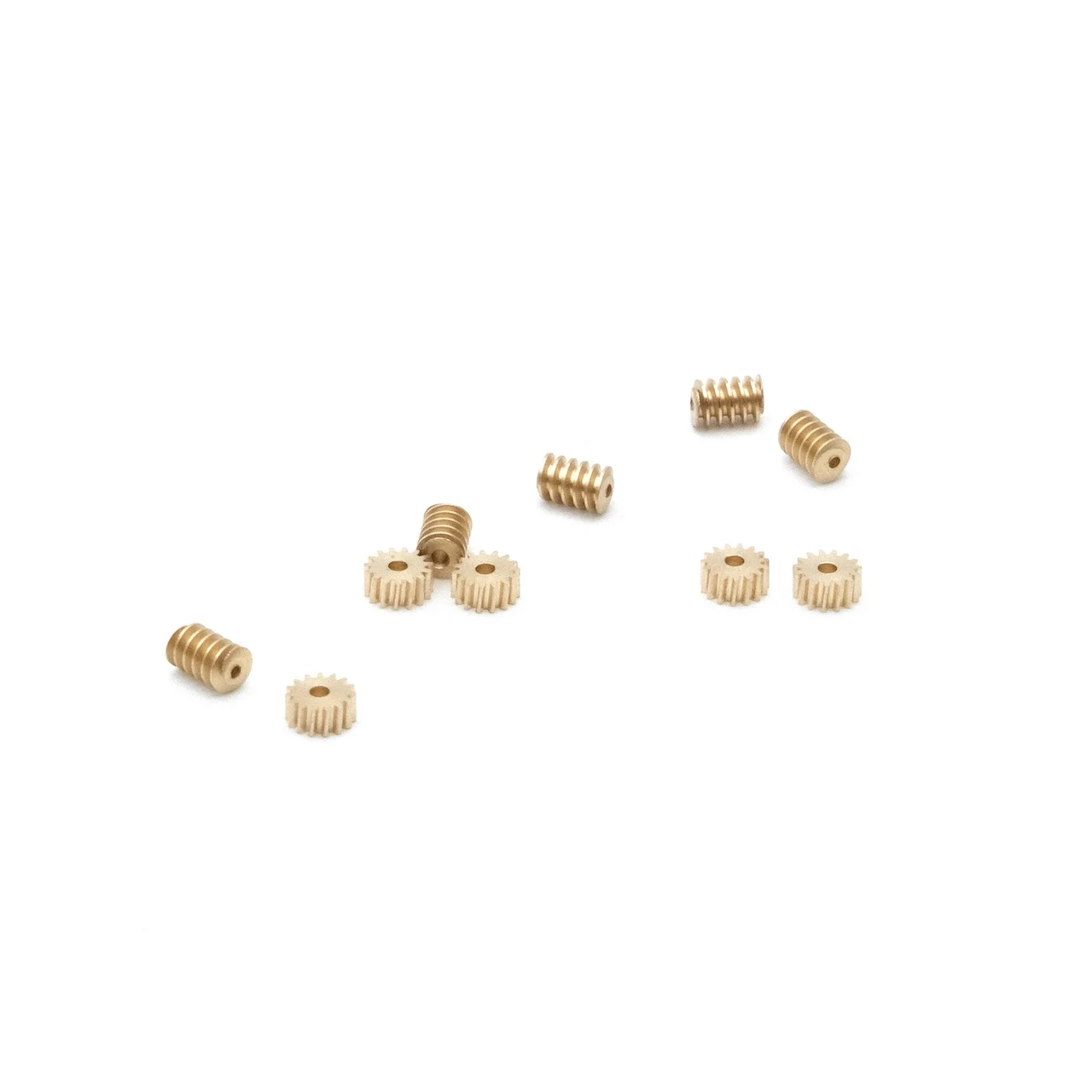 0.7MM 1mm Micro Static Modified Worm Gear 0.2M 15T Brass 90-degree Transmission Model Gear 1:87
