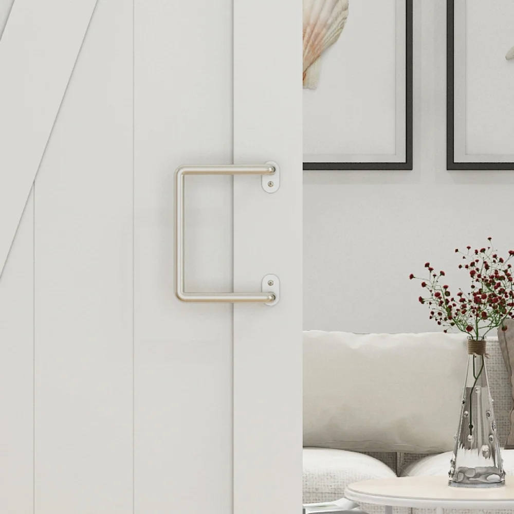 النيكل الساتان 8 بوصة مقبض سحب أبواب الحظيرة الموضة أجهزة قوية سهلة التركيب أداة تجديد المنزل