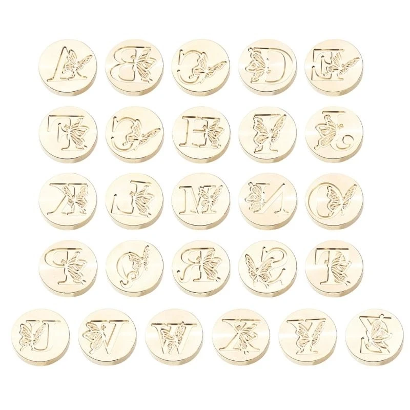 

Butterfly Letter Pattern Wax Stamp Head, Sealing Wax Stamp Head Replacement