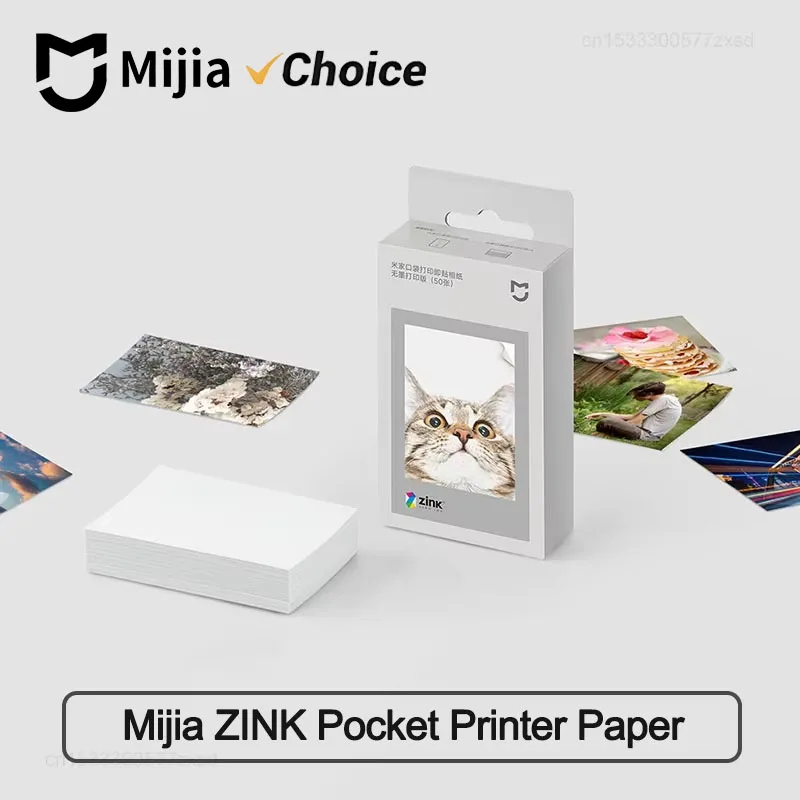 Mijia ZINK Pocket Printer Paper Self-adhesive Photo Print 50pcs Sheets for Xiaomi 3-inch Mini Pocket Photo Printer