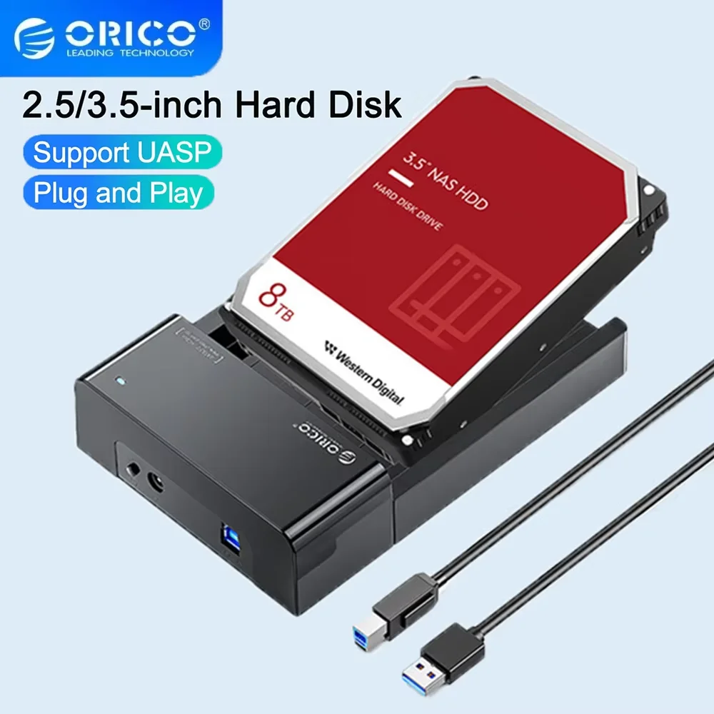 オリコ-ハードドライブケース-ベース-usb-30-25-35インチ-sata-ノートパソコン-デスクトップ-メカニカル-ソリッドステート-ssd-外付け-リーディング-モバイルボックス
