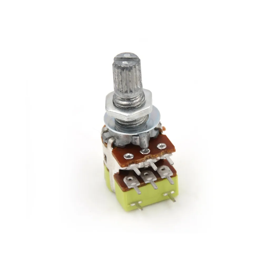 HMA88-1pc Stéréo B50K Ohm touristes Type Linéaire Conique Volume Contrôle Potentiomètre Commutateur 50K R125G