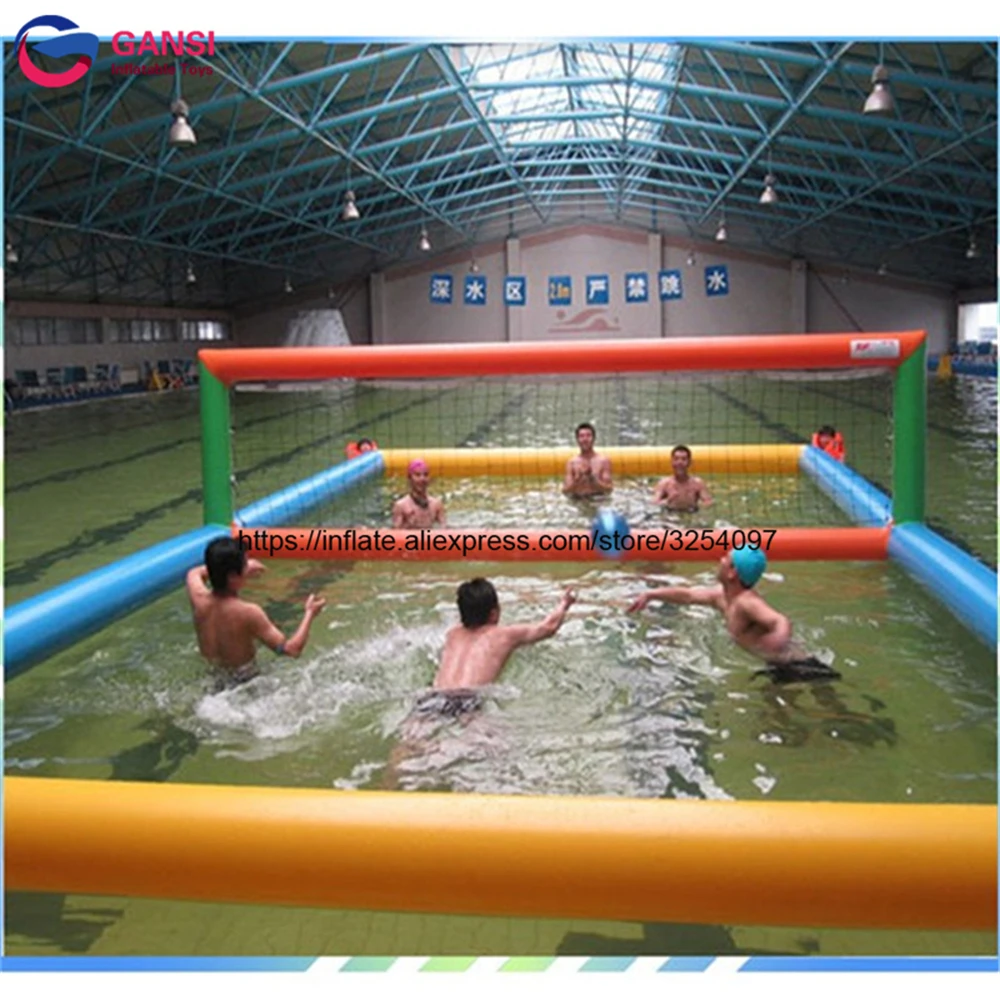 Large Pool Inflatable Volleyball Field / Inflatable Water Volleyball Court / Inflatable Tennis Court For Sport Games