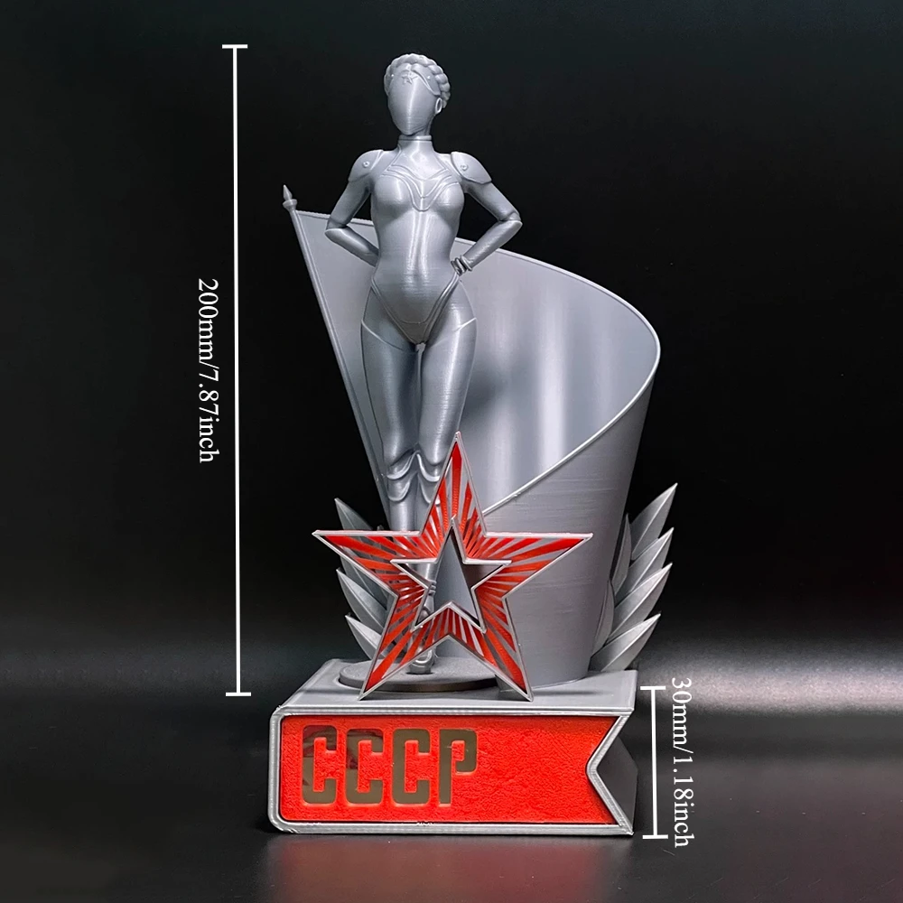 USSR CCCP Soviet Motherland Statue 3D Printed Model Communist Red Star Decor Figurine