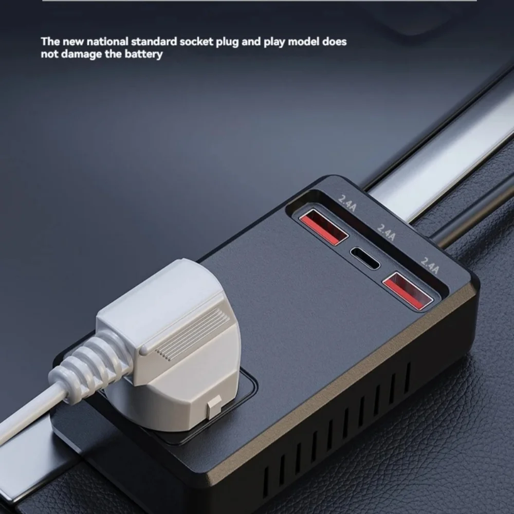 220W USB/PD/Type-C Chargers Car Power Inverter Car Mounted Solar Inverter DC 12V/24V to AC 220V Converter QC 3.0 200W AC Socket