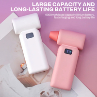 Turbo Jet Fan 350000RPM Wireless 6000MAh Rechargeable Mini Fan Handheld Portable Outdoor Camping Super Strong Handheld Fan