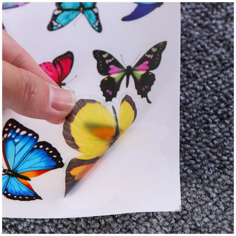 9 Pcs/set Small Colorful Removable Butterfly Stickers Wall Decor Home Decals Decoration Wall Stickers