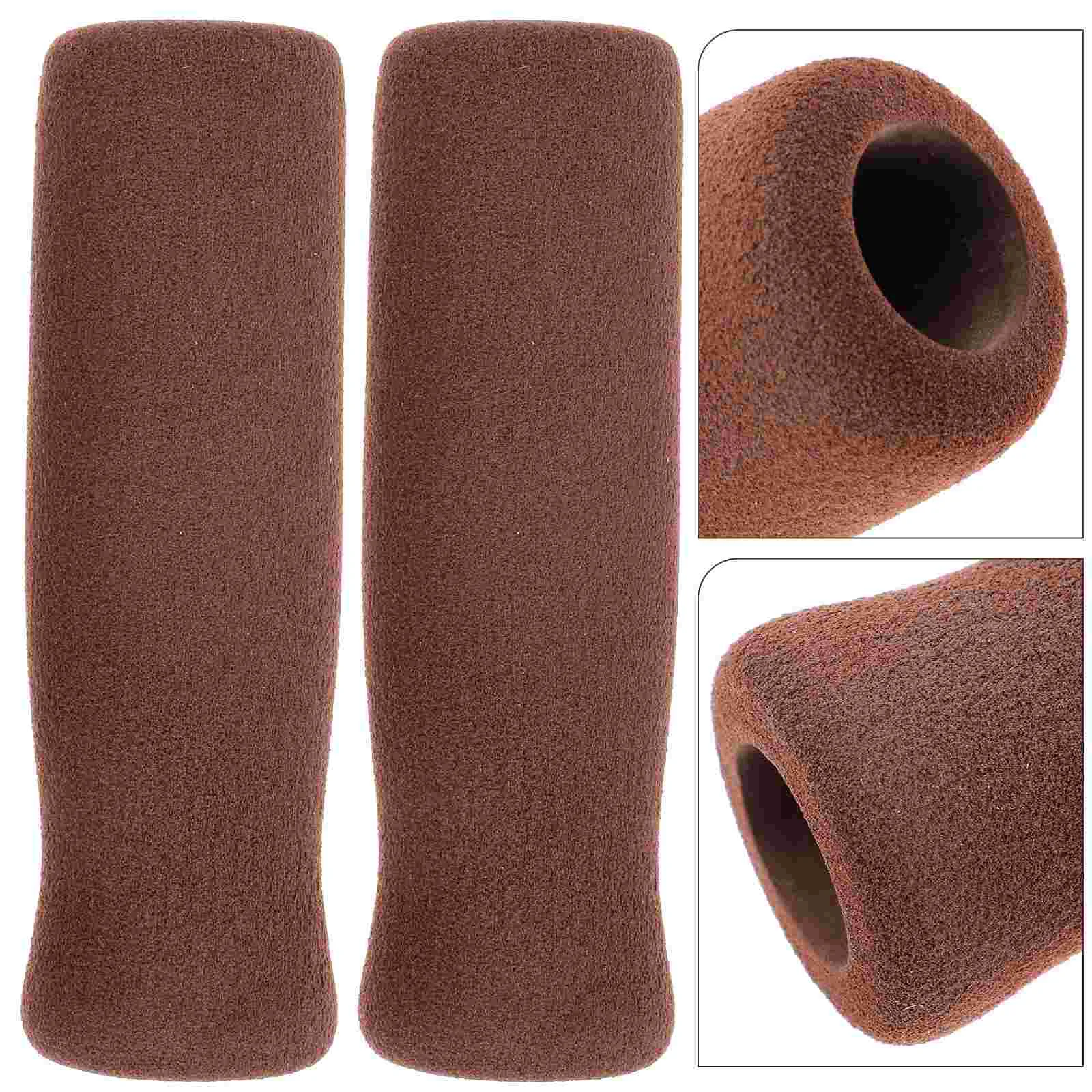 2 Pcs Accessories Walking Aid Handle Cover Elder Stick Sponge Anti-skid Crutch Wraps images - 6