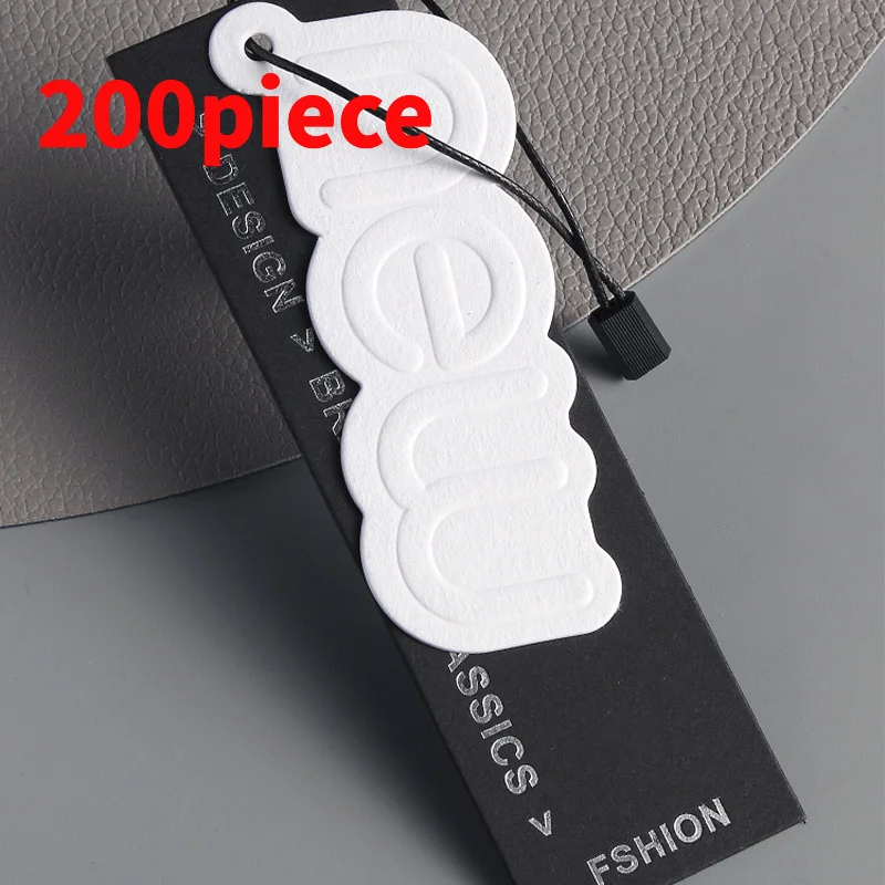 20 0piece.Custom.High Quality Custom Logo  Paper Hang Tags Business Printed-Shirts Jackets Bags Shoes Garment Labels Clothing