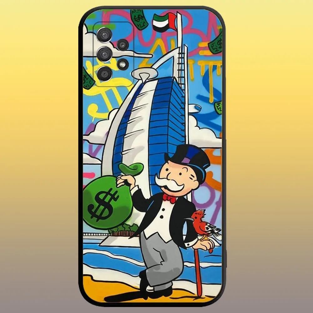 Cartoon Dollar Alec M-Monopoly Phone Case for SamsungA 91,80,73,72,71,70,53,52,51,42,41,40,32,31,30,22,21,20,13 S 4G 5G Case