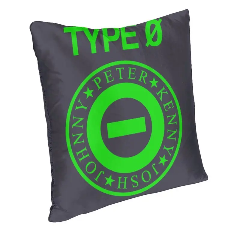 Heavy Metal Rock Logo O Type Negative Cushion Covers Sofa Home Decor Square Throw Pillow Case 45x45cm