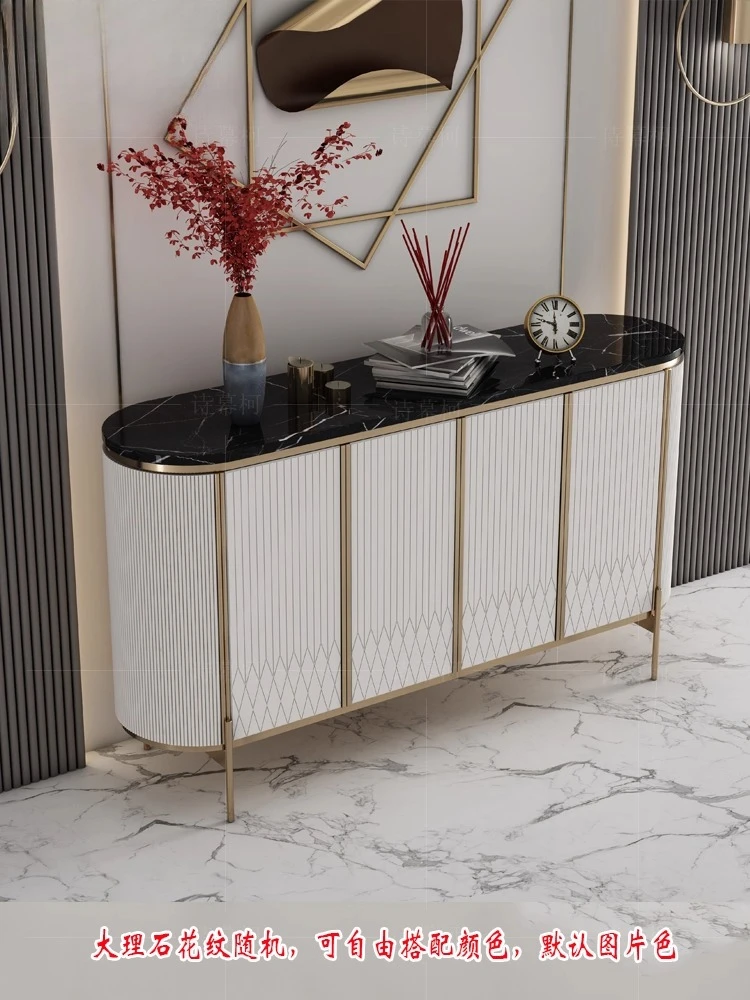 

Italian light luxury dining side cabinet modern simple aisle entrance foyer entrance shoe cabinet model room decorative cabinet