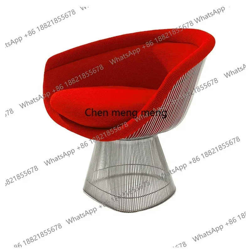 D182New Design Dining Chair Furniture Stainless Steel With Chrome Legs Fabric Lounge Chair Upholstered Restaurant Chairs