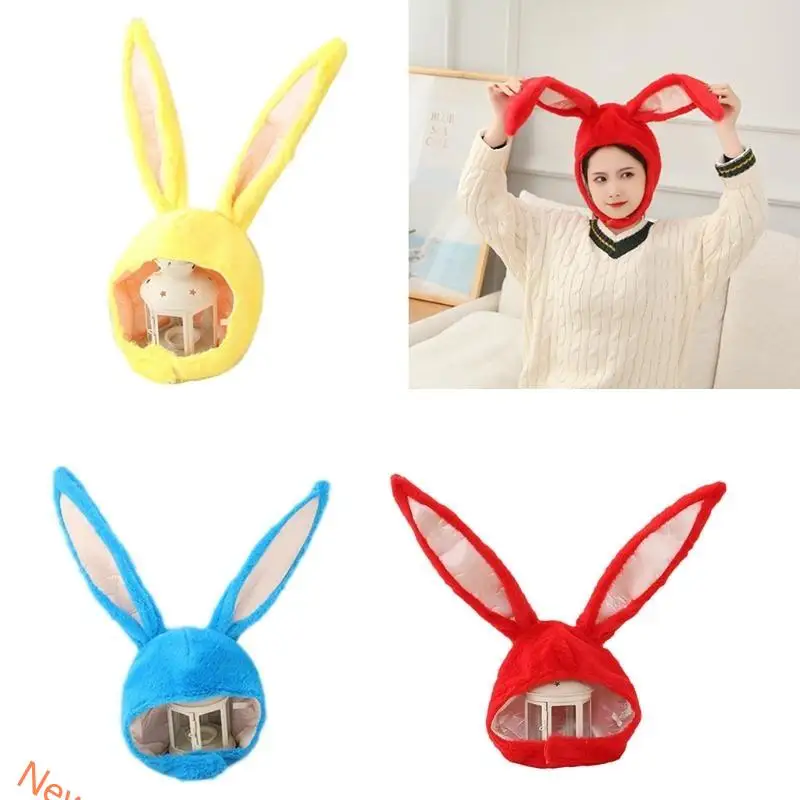 Pluszowy kapelusz królika czapka kreskówka uszy króliczka kostium Halloween zwierzę na imprezę Cosplay akcesoria kostiumowe