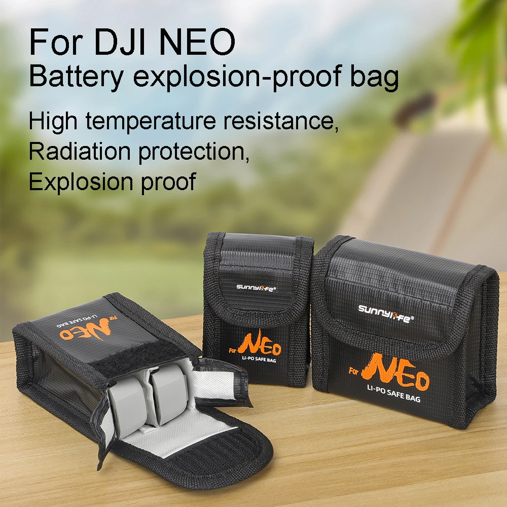 For DJI NEOBattery Explosion-proof Bag For DJI NEO Lithium Battery Safety Flame Retardant Protective Bag For NEO Accessory Kits