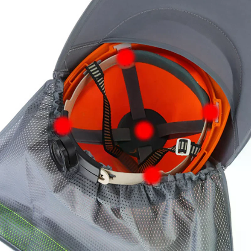 شبكة عاكسة قبعة عاكسة تنفس المضادة للأشعة فوق البنفسجية قبعة الشاطئ حماية الرقبة شال واقية من الشمس قبعة خوذات السلامة