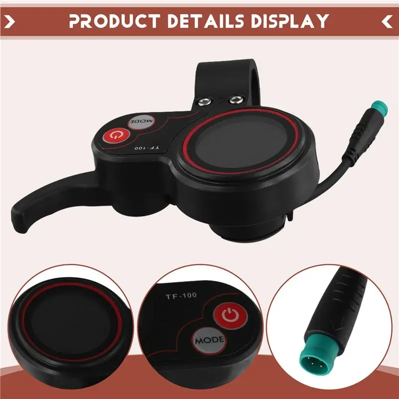 WF-TF100 LCD Display Dashboard 5PIN+36V/48V 350W Controller Kit For Electric Scooter Electric Bicycle