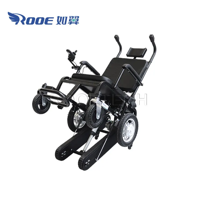 Evacuation Use Foldable Electric Battery Powered Wheelchair with Climbing Stair Function