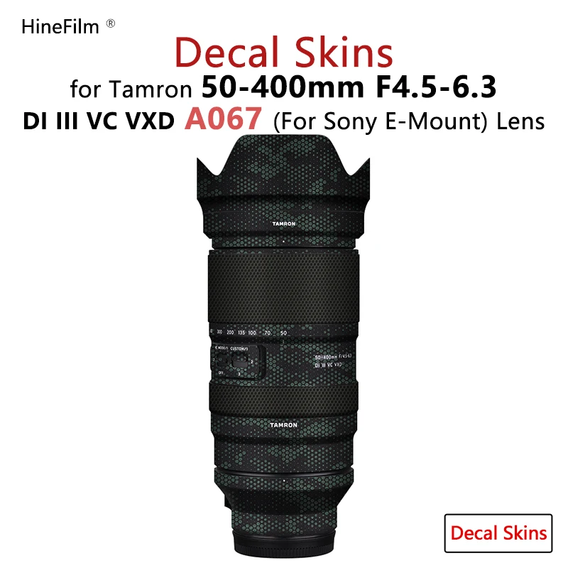 

Tamron 50-400 Lens Decal Skin For Tamron 50-400mm F/4.5-6.3 Di III VXD FE Mount Lens Sticker 50 400 Lens Wrap Cover 50400 Film