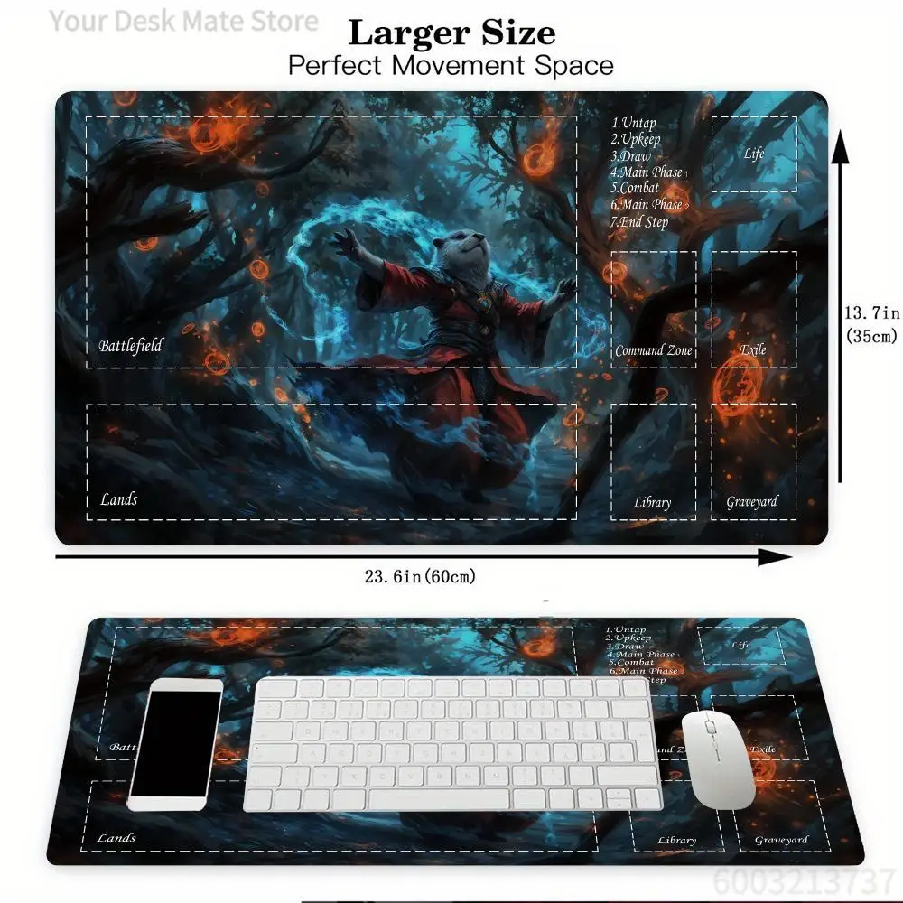 

Magic Card carpet & Area mtg game mat, Raccoon Messenger Anime-themed party game mat, table mat carpet,Commander Battle Game mat