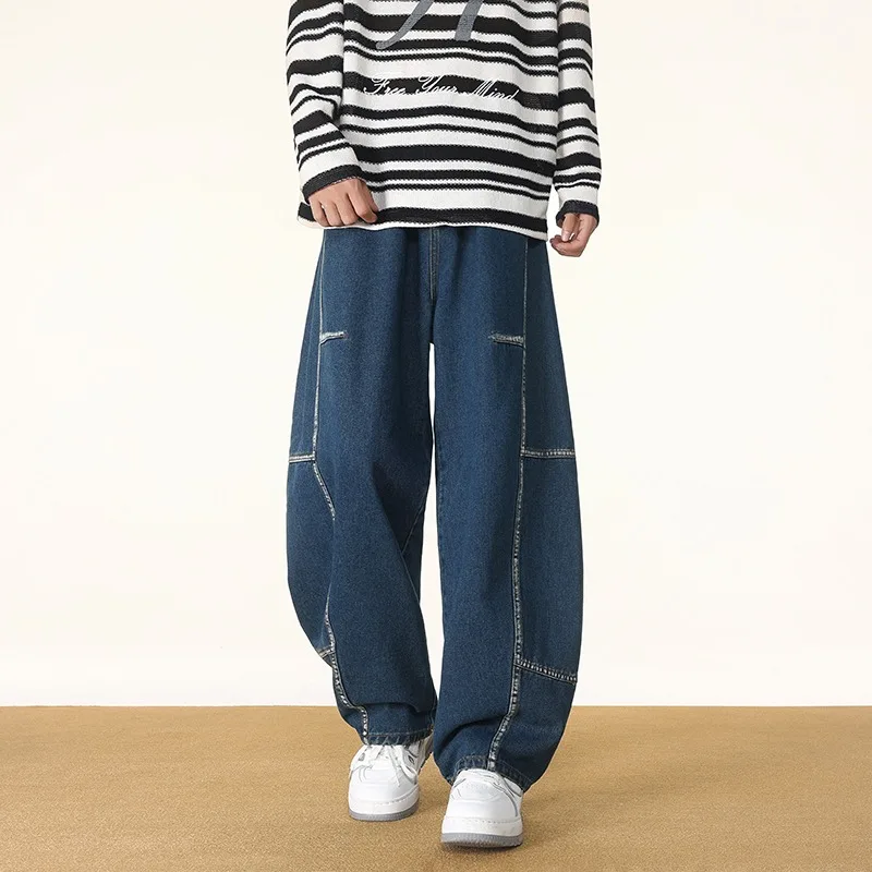 Men s Straight Loose Casual Jeans Classic Denim Pants For Spring Autumn Fashion Man Pants