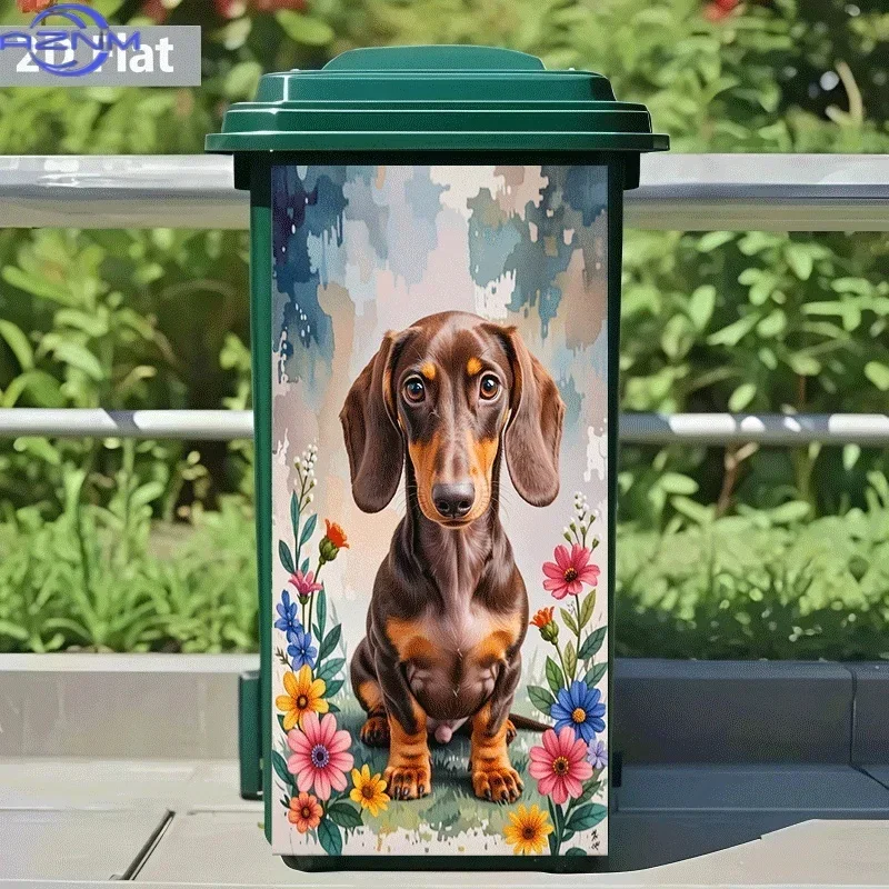 2D Print Surface Ornament Decal Fashion Graphic for Multipurpose Home Dustbin