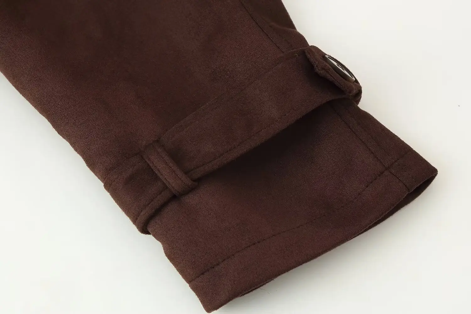 المرأة ريترو شيك براون الجلد المدبوغ اقتصاص خندق سترة مع حزام الإناث بدوره إلى أسفل طوق الدانتيل متابعة الخريف الشتاء ملابس خارجية سترة حريمي