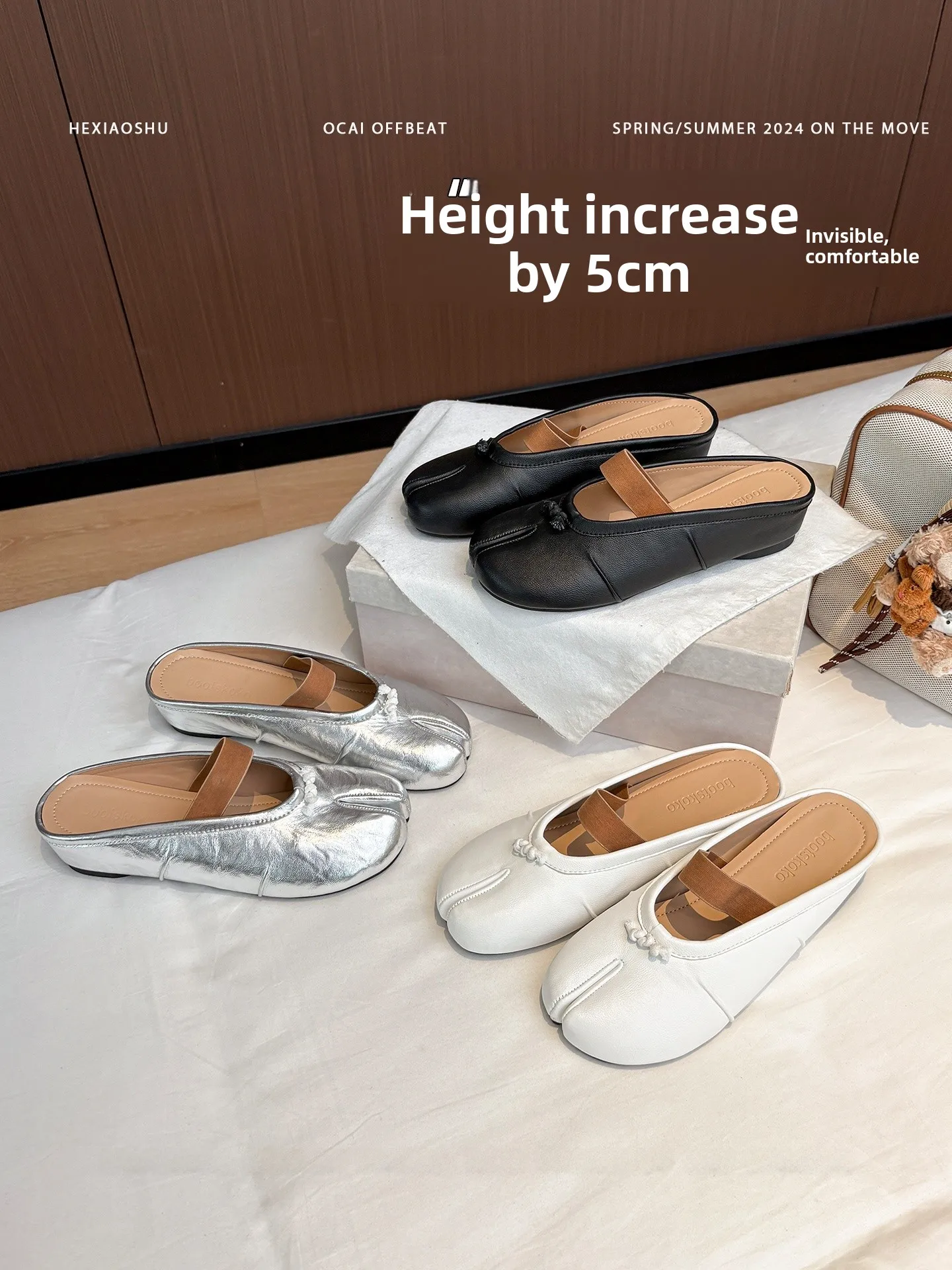 retro-leather-version-ballet-style-women's-toe-open-slippers-spring-2026-pig's-hoof-mules-slip-on-sandals-comfortable-flats
