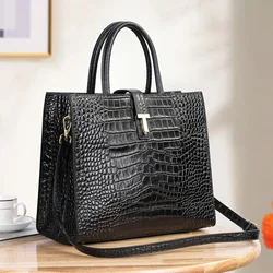 New Fashion Alligator Women Handbags European Designer Cow Genuine Leather Shoulder Bags Female Girl Brand Luxury Crossbody Bag