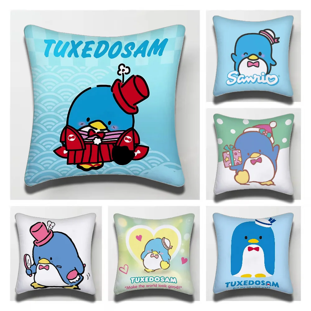 Sanrio Sam the Penguin Cartoon Pillow Gift Home Office Decoration Pillow Bedroom Sofa Car Cushion CoverPillow Case