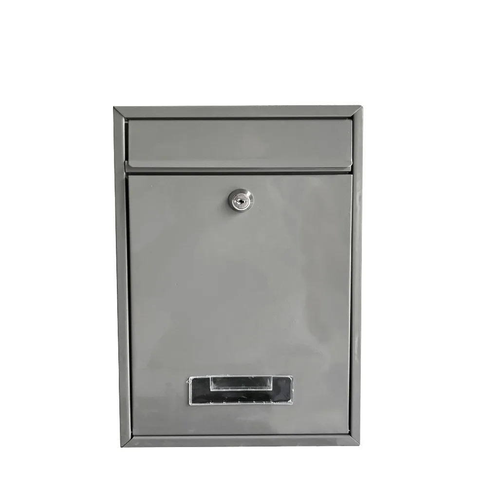 

Rainproof Wall Mounted Mailbox Iron Safe Locking Tinplate Letter Boxes with 2 Keys Rustproof Metal Email Suggestion Box Outdoor