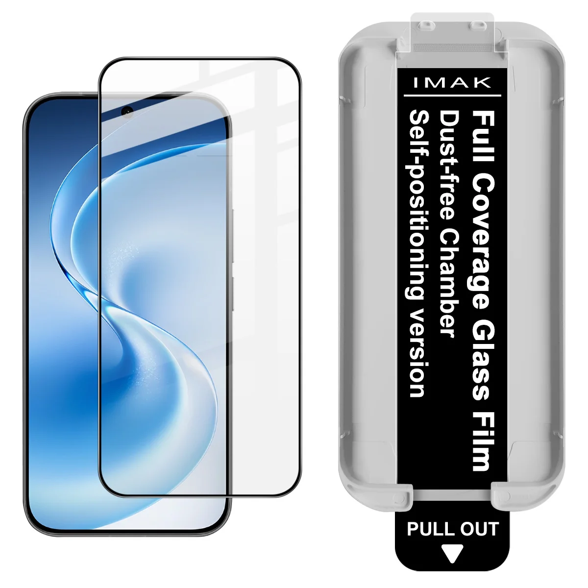 Tempered Glass for vivo S60 5G Vitality IMAK Pro+ Dust-free Chamber Locator Film Support Fingerprint
