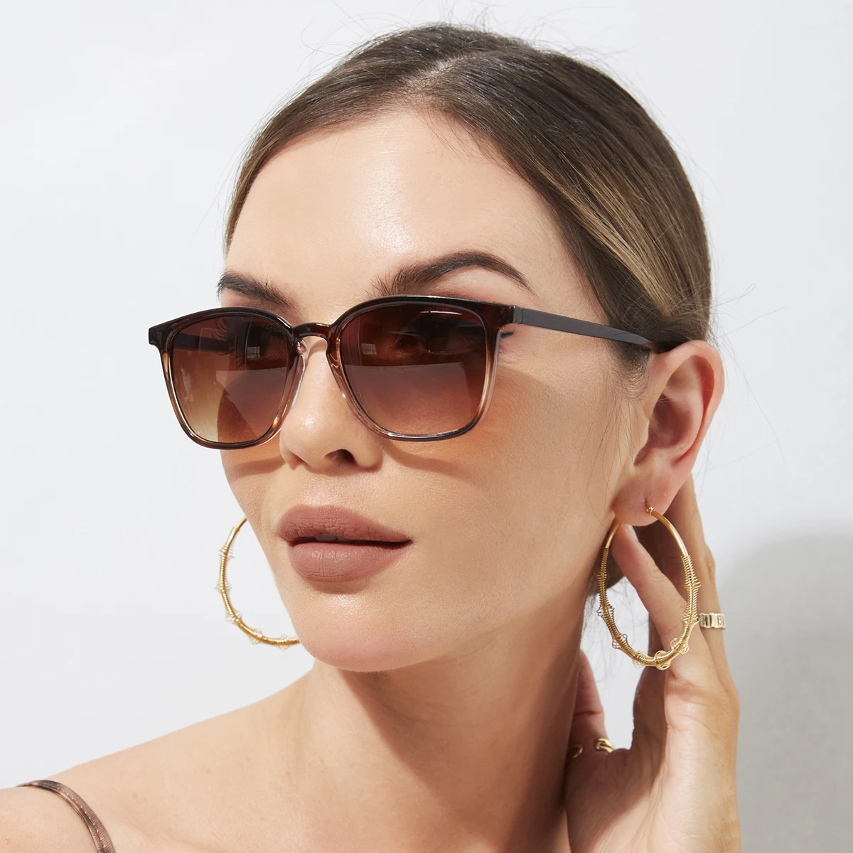 6 pcs/4 pcs/3 pcs Vierkante Kleine Zonnebril Vrouwen Rechthoek Frame Paars Kleurrijke Zonnebril Vrouwelijke Y2K Retro Gradiënt tinten UV400