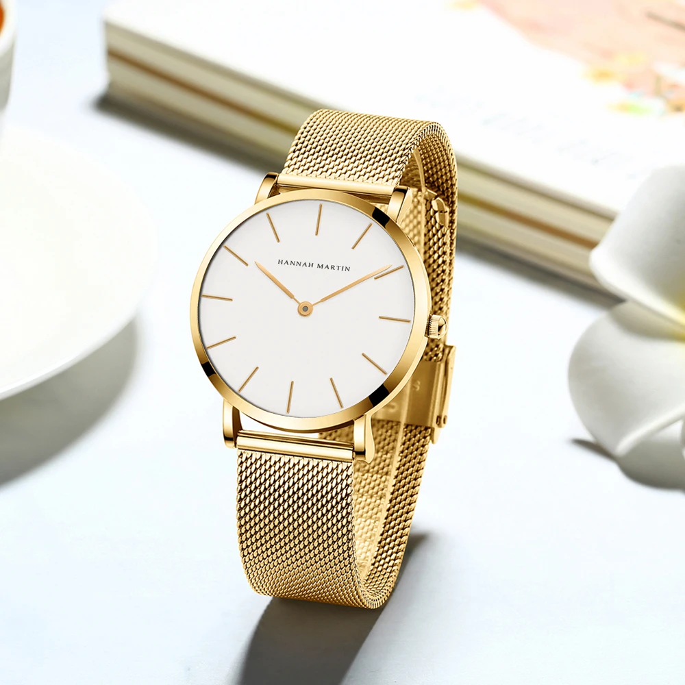 Gold Watch for Women with Japanese Quartz Movement, Daily Waterproof Wrist Watch Amazon.com: Diaofendi Petite Vintage Oval Gold Women main image 2