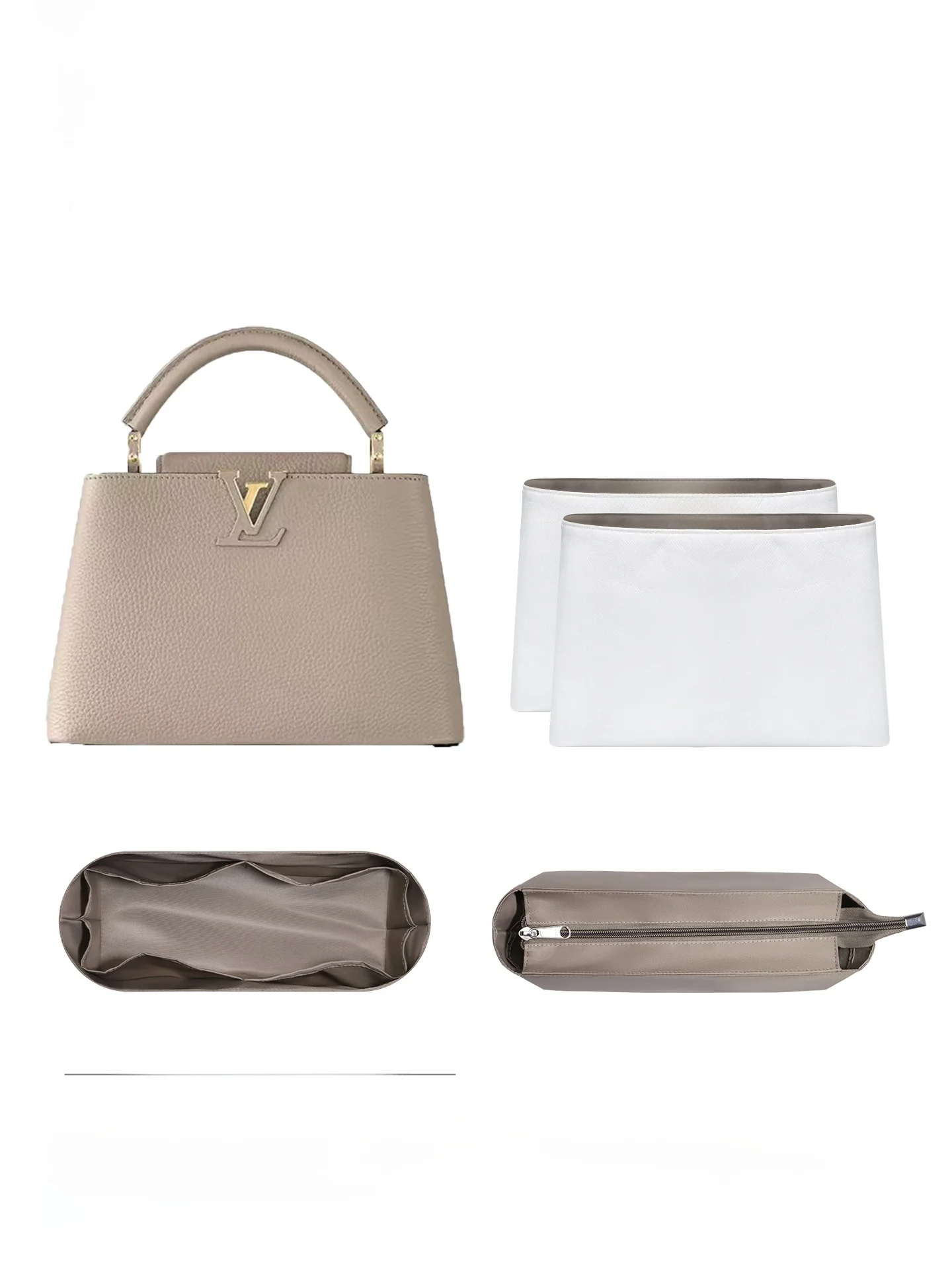 

Handbag Dupont Paper Inner Bag Suitable for LV Capucines BB Medium And Large Inner Pouch Fly Storage Tools